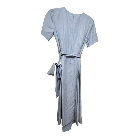 NWOT Club Monaco Light Blue Asymmetrical Wrap Dress Size 4 - Picture 5 of 7